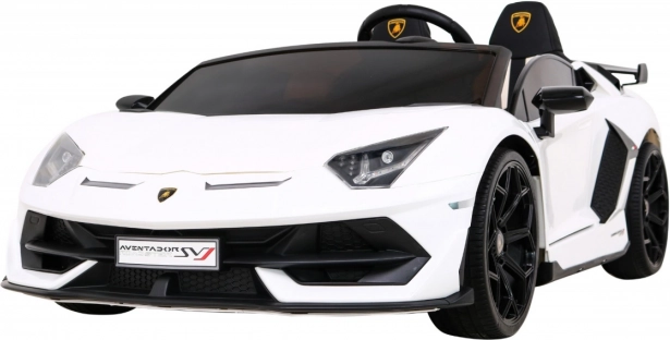 Lamborghini SVJ DRIFT pro 2 dzieci Biały + funkcja Drift + zdalne sterowanie + MP3 LED + wolny start
