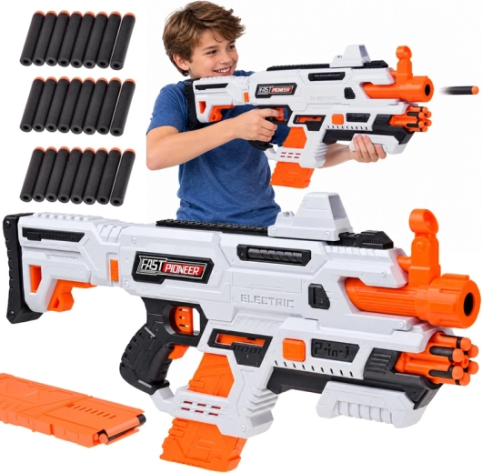 Elektryczny i manualny blaster 2 w 1 na piankowe strzałki