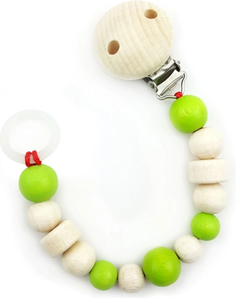 Hess klips na smoczek jasny zielony