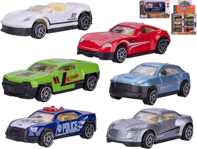 Zestaw metalowych sportowych autek 7 cm – 24 szt.