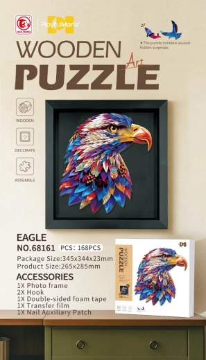 Drewniane puzzle orzeł, 168 elementów