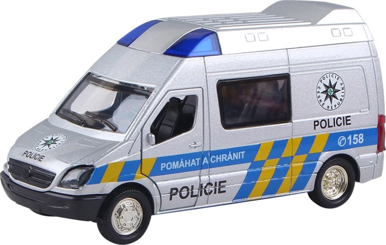 Auto policyjne z funkcjami dźwięku i światła