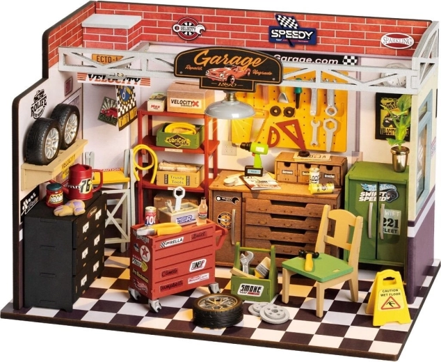Miniaturowy domek do garażu Robotime