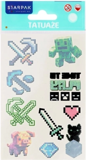 Tatuaż pixel - 1 szt.