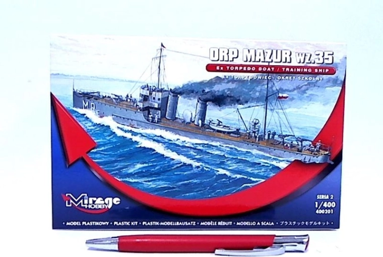 Model do sklejania okrętu ORP Mazur (szkolny) Mirage