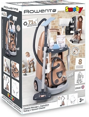 Smoby Rowenta wózek do sprzątania z odkurzaczem