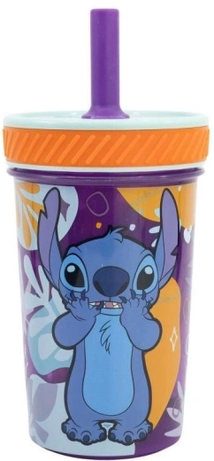 Bezpieczny kubek dziecięcy ze słomką Stitch - 1 szt.