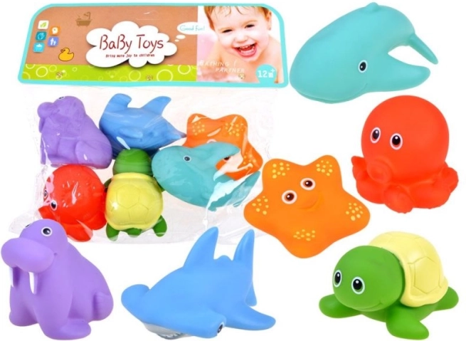Kolorowe gumowe zabawki do kąpieli