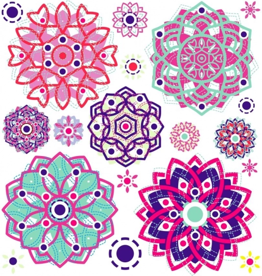 Naprasowywana dekoracja Mandala mały narożnik