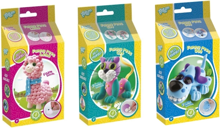 Totum piankowe zwierzątka z modeliny Foam Dough – zestaw DIY