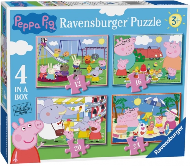 Ravensburger Puzzle Świnka Peppa: Zabawne dni 4w1