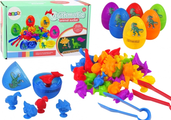 Figurki dinozaurów z przyssawkami