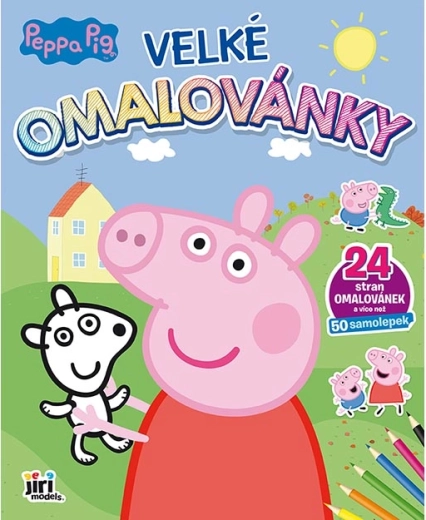 Wielkie kolorowanki Świnka Peppa z naklejkami