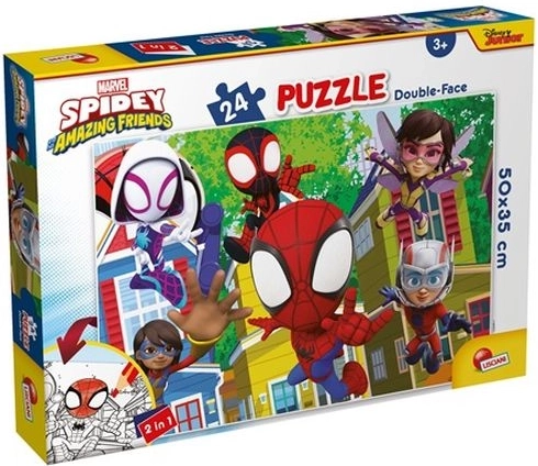 Lisciani Marvel Spidey i jego niesamowici przyjaciele – dwustronne puzzle 24 elementy
