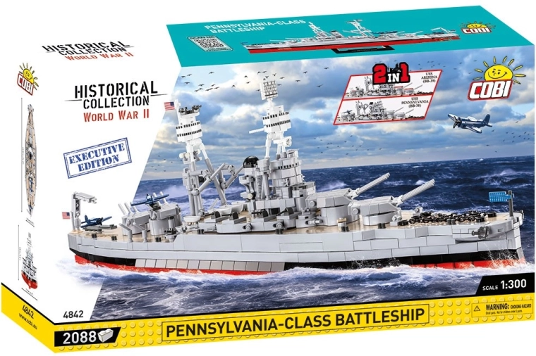 Cobi USS Arizona / USS Pennsylvania Executive Edition – zestaw konstrukcyjny pancernika 2 w 1