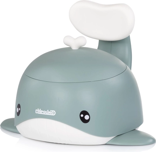 Chipolino nocnik dziecięcy z oparciem Whale zielony