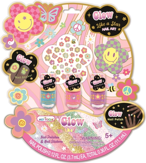 Zestaw lakierów i naklejek na paznokcie dla dzieci