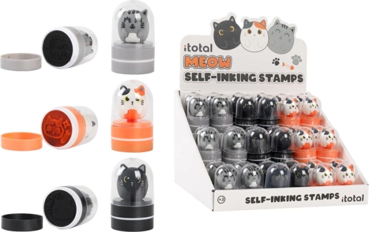 Stojak z zestawem 36 stempli z kotkami