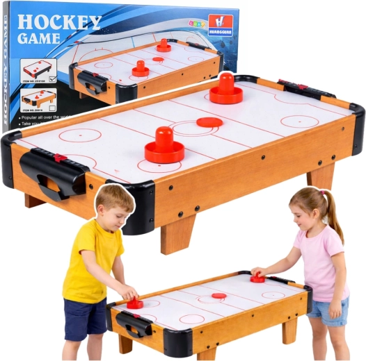 Mini stołowy air hockey dla dzieci – drewniany