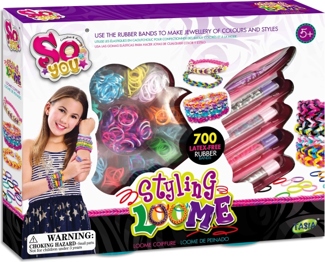 Tasia zestaw do tworzenia bransoletek z gumek bez lateksu – 700 szt.