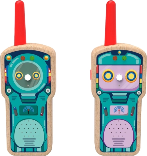 2Kids Toys drewniane dziecięce krótkofalówki robot (zestaw 2 szt.)