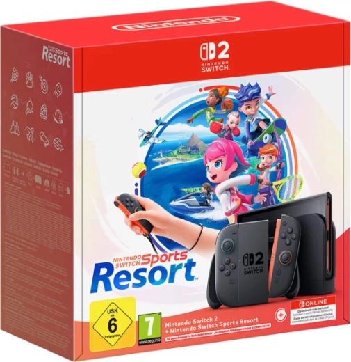Nintendo Switch 2 z grą Nintendo Switch Sports Resort i 3-miesięcznym członkostwem Nintendo Switch Online