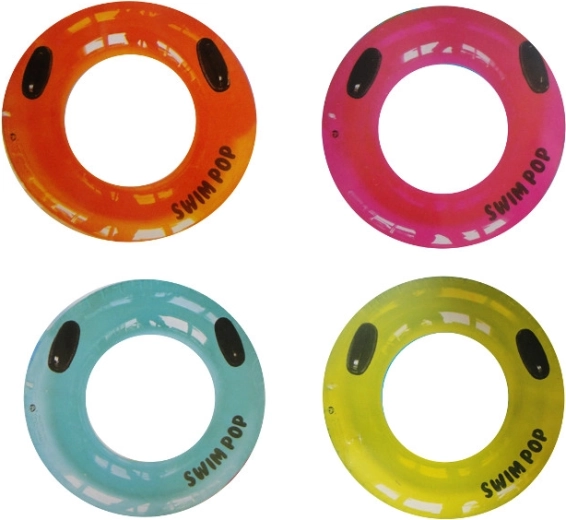 Nadmuchiwane koło do pływania 90 cm z uchwytami