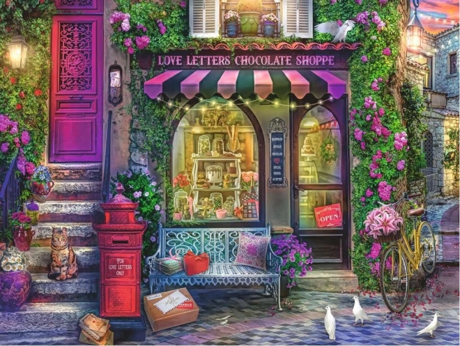 Ravensburger puzzle Love Letters Chocolate Shop 1500 elementów