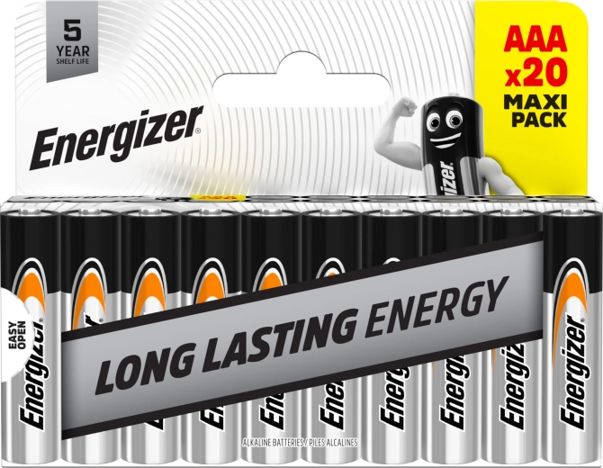 Energizer Everyday AAA baterie alkaliczne, 20 szt.