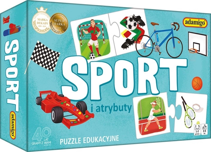 Sport i atrybuty – edukacyjne puzzle dla dzieci 3+