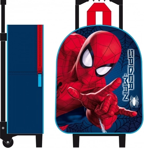 Spider-Man plecak 3D na kółkach „Friends around town” 32 cm