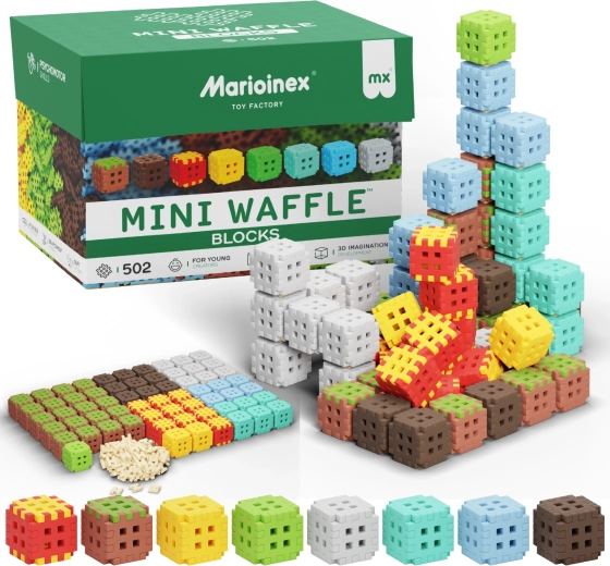 Klocki konstrukcyjne Mini Waffle Blocks 502 szt. MARIOINEX