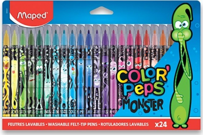 Maped flamastry Color'Peps Monster, 24 kolorów