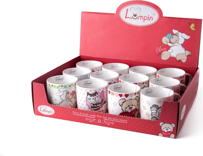 Zestaw ceramicznych kubków Lumpin mix 12 sztuk