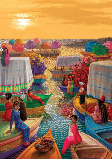 Puzzle Kwiatowa Przystań 1000 Elementów