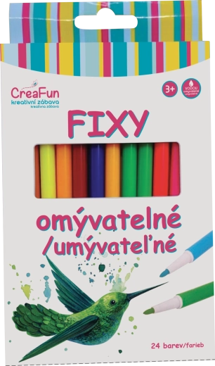 Zmywalne flamastry CREAFUN 24 kolorów