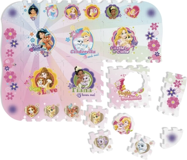 Piankowa mata puzzle Disney Princess 120 × 90 cm