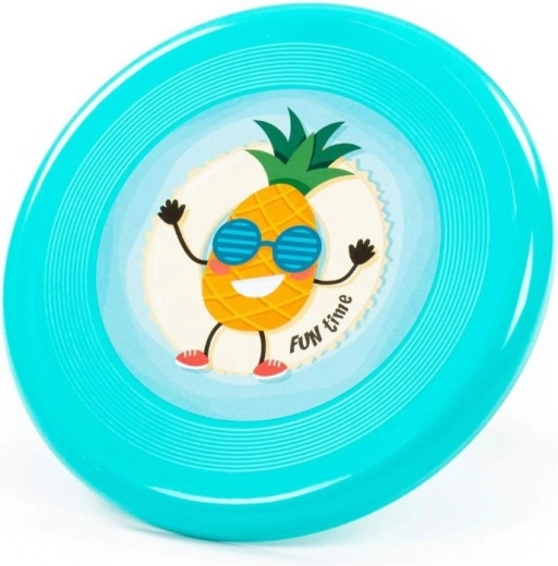 Latający talerz frisbee z motywem ananasa turkusowy - 1 sztuka