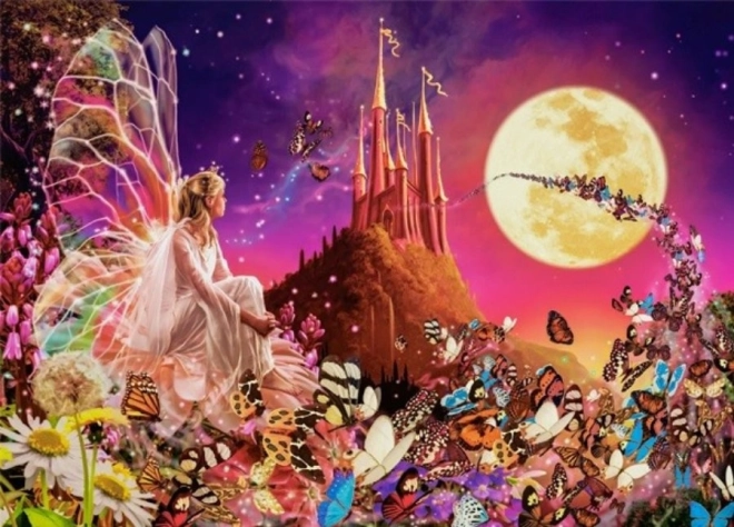 Puzzle 260 elementów Fairy Fantasies – wróżki, motylki i zamek