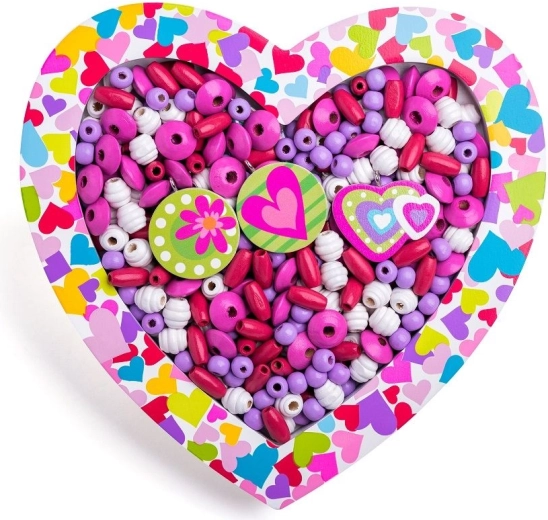 Kreatywny zestaw koralików w kształcie serca