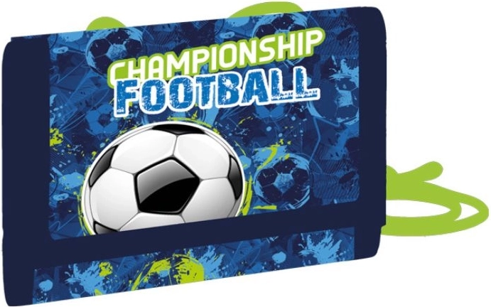 Dziecięcy tekstylny portfel z piłkarskim motywem na szyję