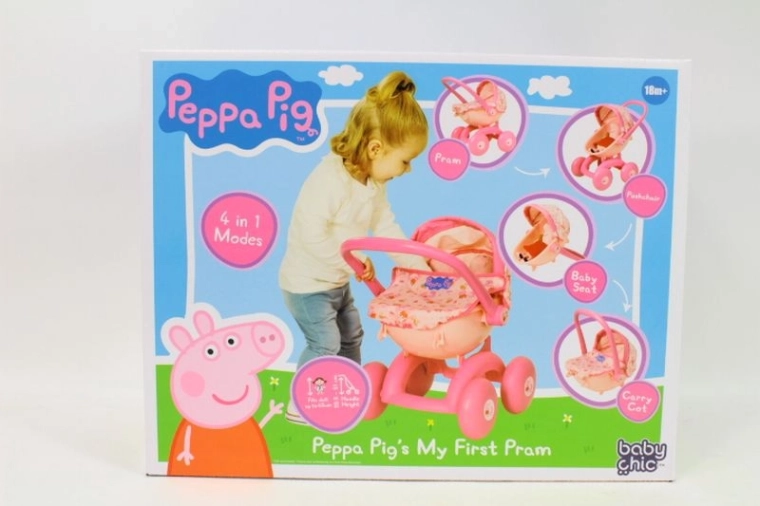 Peppa Pig mój pierwszy wózek dla lalek 4 w 1