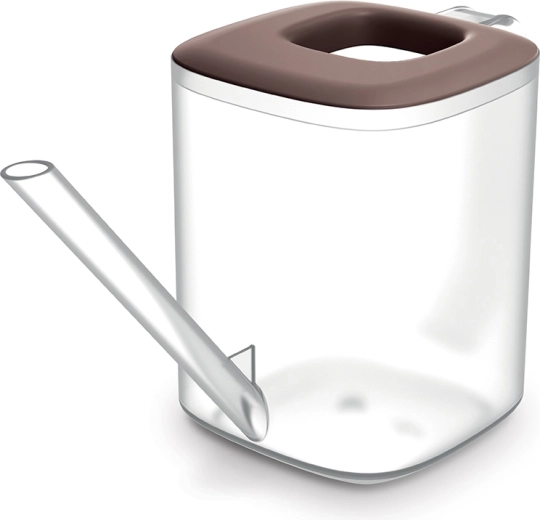 Szklany czajniczek Tubi 1 l z bambusową pokrywką i stalowym sitkiem, transparentny/marsala