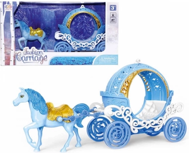 czarodziejski powóz z konikiem ze światłami i melodią