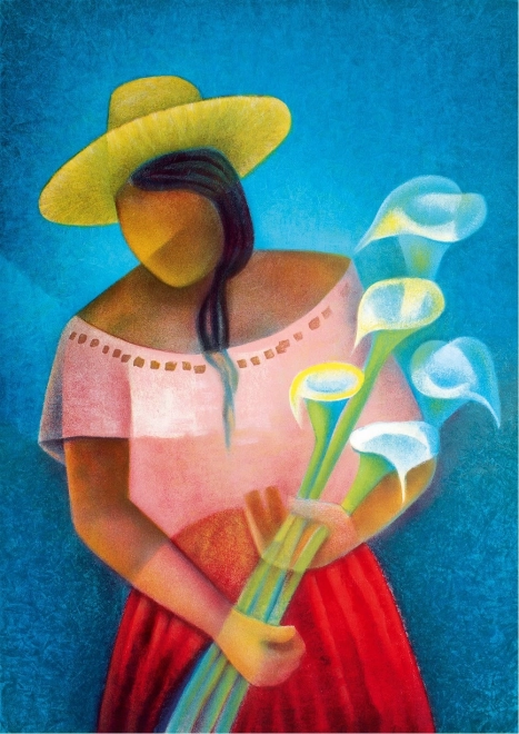 Puzzle Kobieta z arumami 1000 elementów BLUEBIRD