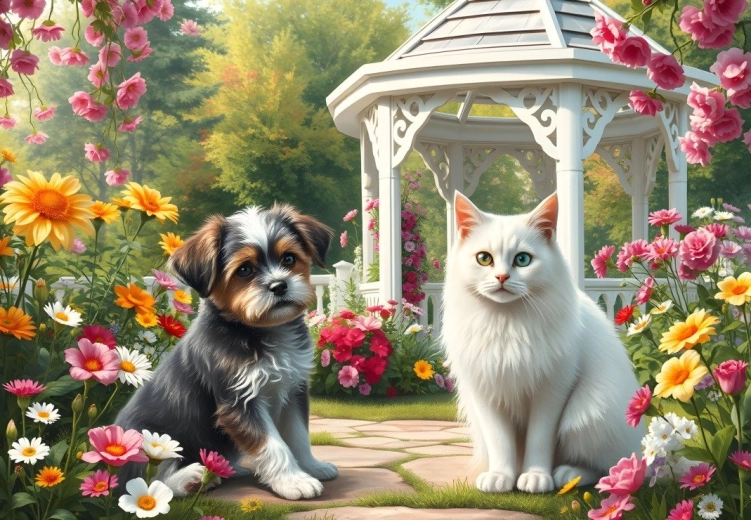 Bluebird puzzle Towarzysze w ogrodzie 1000 elementów