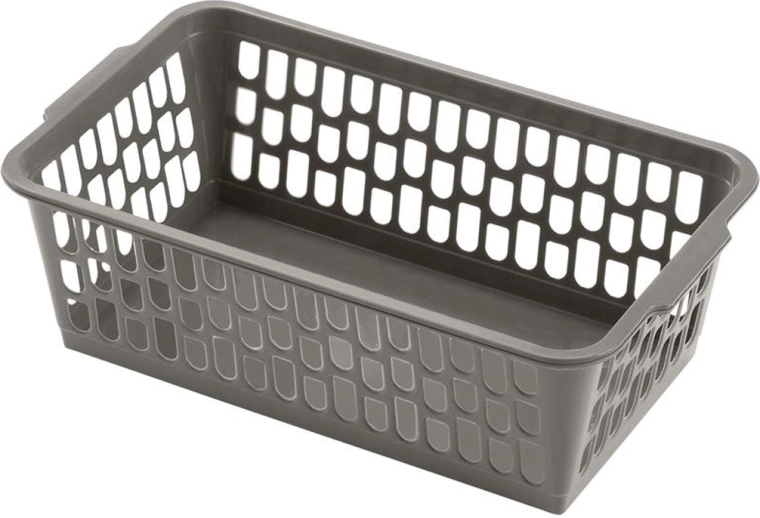 Plastowy koszyk do przechowywania HEIDRUN 25 × 15 × 8 cm – mix kolorów