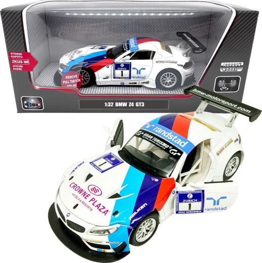 Metalowy model 1:32 BMW Z4 GT3 – białe wykonanie