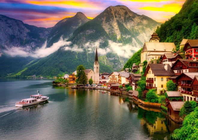 Puzzle Hallstatt o zachodzie słońca 1000 elementów