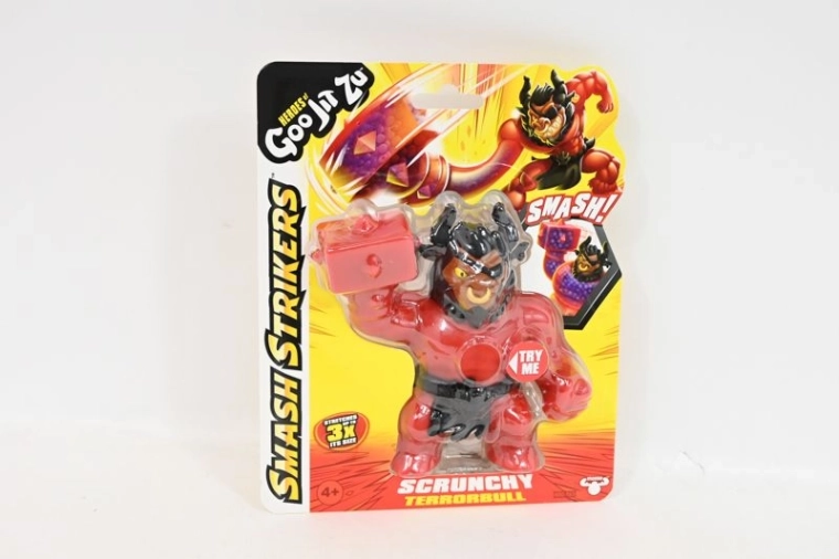 Heroes of Goo Jit Zu Smash Strikers Terrorbull – rozciągana figurka do zgniatania